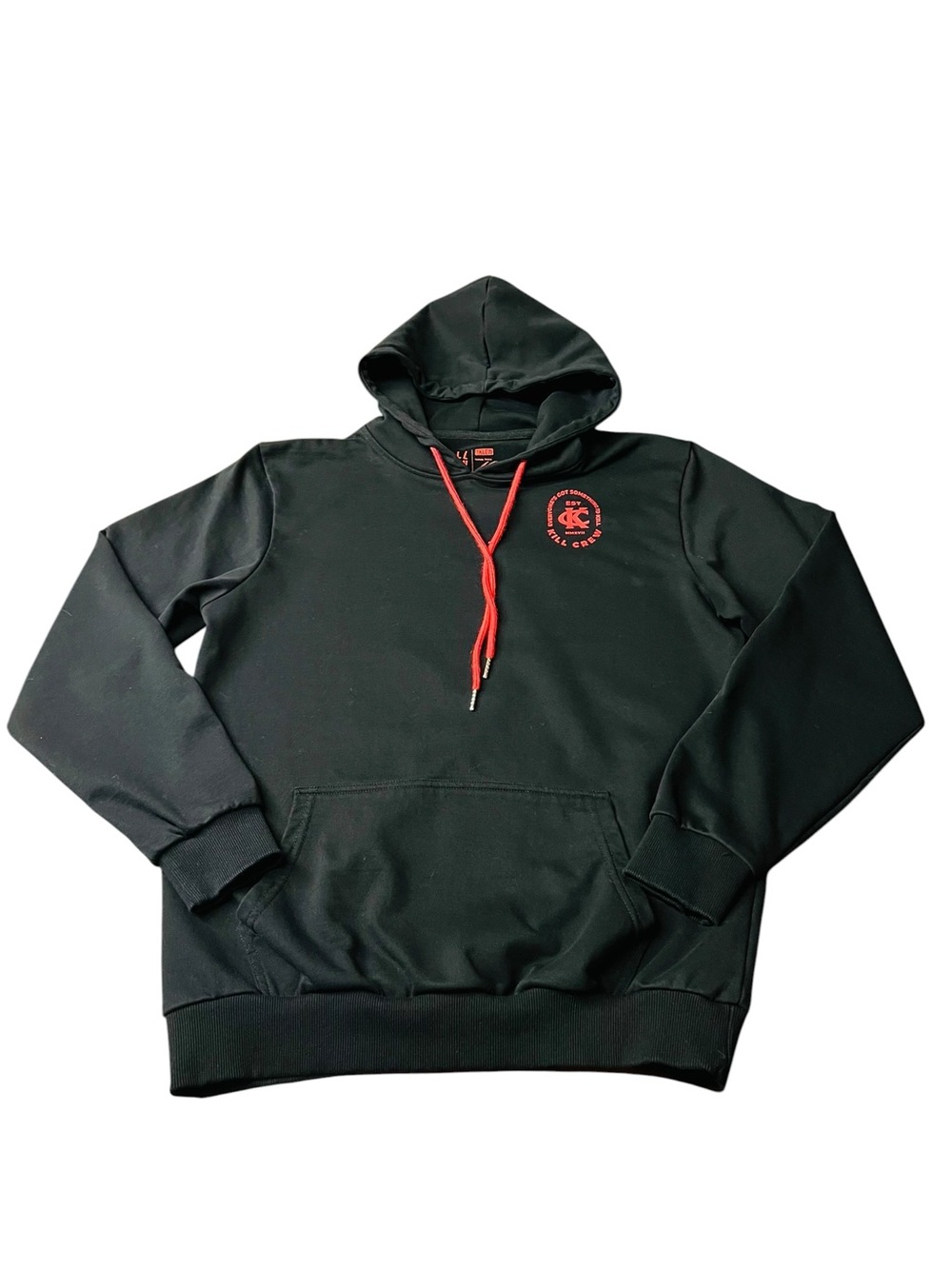 Kill Crew Black Hoodie with Red Drawcord & Chest Logo Fighter’s Club